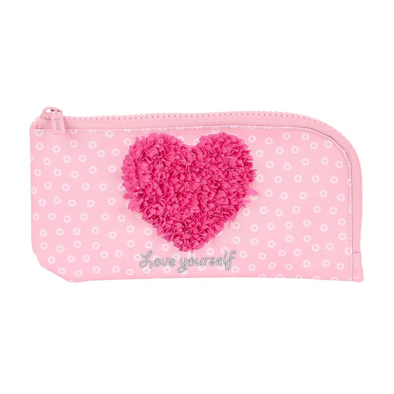 Foto van Schoolpennenzak safta love yourself roze (23 x 11 x 1 cm)