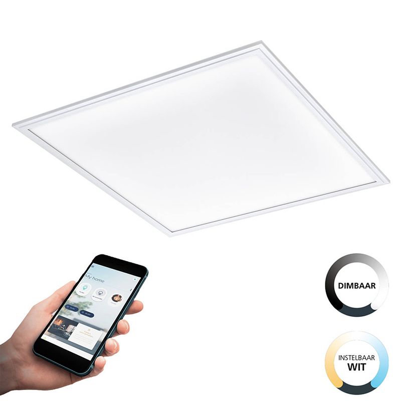 Foto van Eglo connect.z salobrena-z smart plafondlamp - 59,5 cm - wit - instelbaar wit licht - dimbaar - zigbee