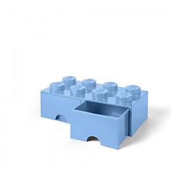 Foto van Lego brick 8 opberglade - light royal blue