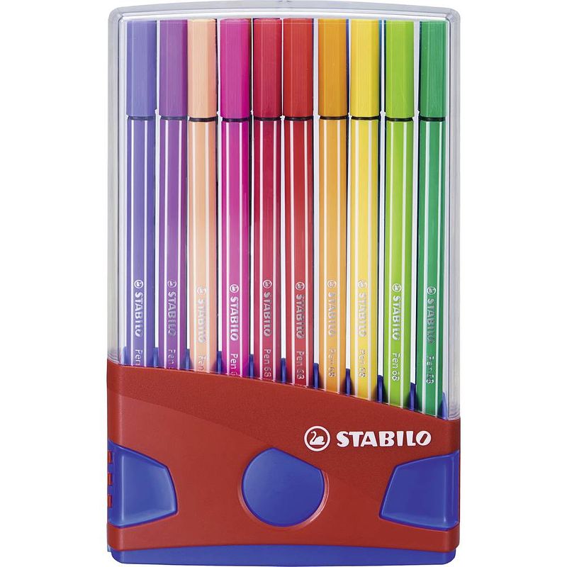 Foto van Stabilo viltstift stabilo pen 68 colorparade 6820-04 veelkleurig gesorteerd 1 mm 20 stuks/pack 20 stuk(s)