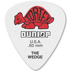 Foto van Dunlop 424p050 tortex wedge pick 0.50 mm plectrumset (12 stuks)