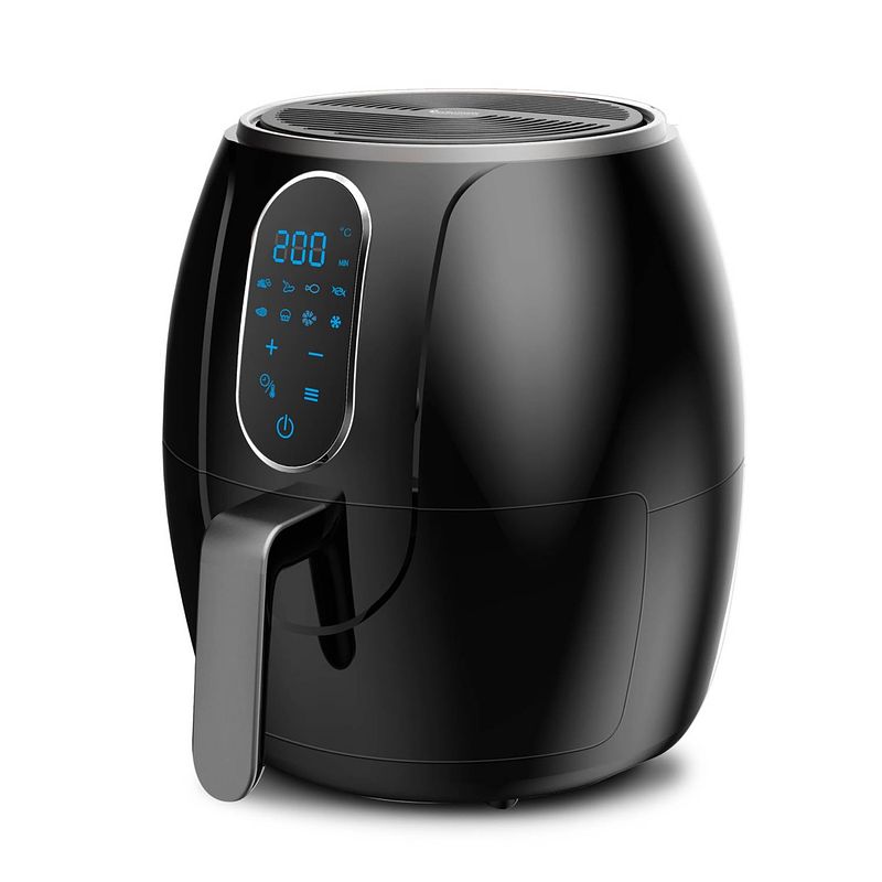 Foto van Turbotronic tt-af3d digitale airfryer/ friteuse - 3 liter zwart