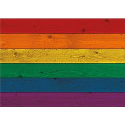 Foto van Vintage regenboog vlag poster 84 x 59 cm - feestposters