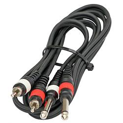 Foto van Jb systems 2-0435 2x jack ts 6.3 mm male - 2x rca male 3 meter