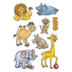 Foto van 24x dierentuin dieren stickers - stickers