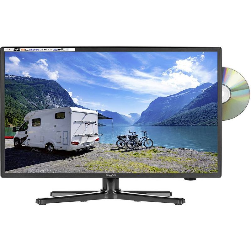 Foto van Reflexion led-tv 18.5 inch energielabel f (a - g) ci+*, dvb-c, dvb-s2, dvb-t2 hd, pvr ready, dvd-speler zwart (glanzend)