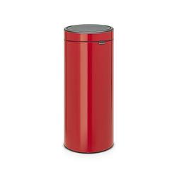 Foto van Brabantia touch bin afvalemmer 30 liter met kunststof binnenemmer - passion red