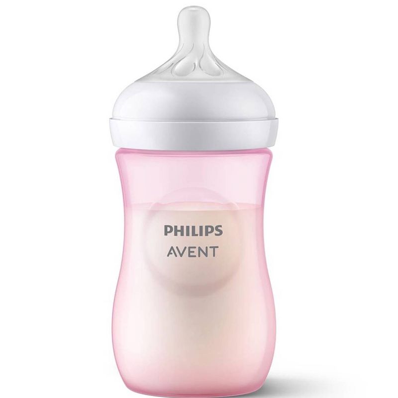 Foto van Philips avent - babyfles - natural response - 1 stuk - roze - 260ml