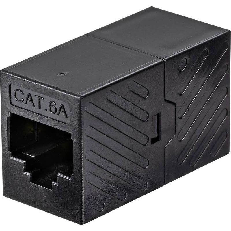 Foto van Renkforce rj45 netwerk adapter cat 6a [1x rj45-bus - 1x rj45-bus] zwart