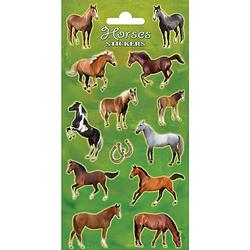 Foto van Funny products stickervel horses 1 junior papier 13 stuks