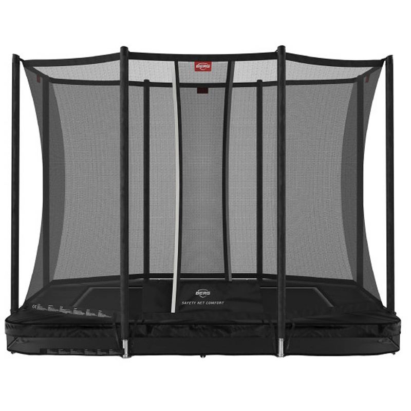 Foto van Berg trampoline ultim favorit met veiligheidsnet - safetynet comfort - inground - 280 x 190 cm - limited black edition