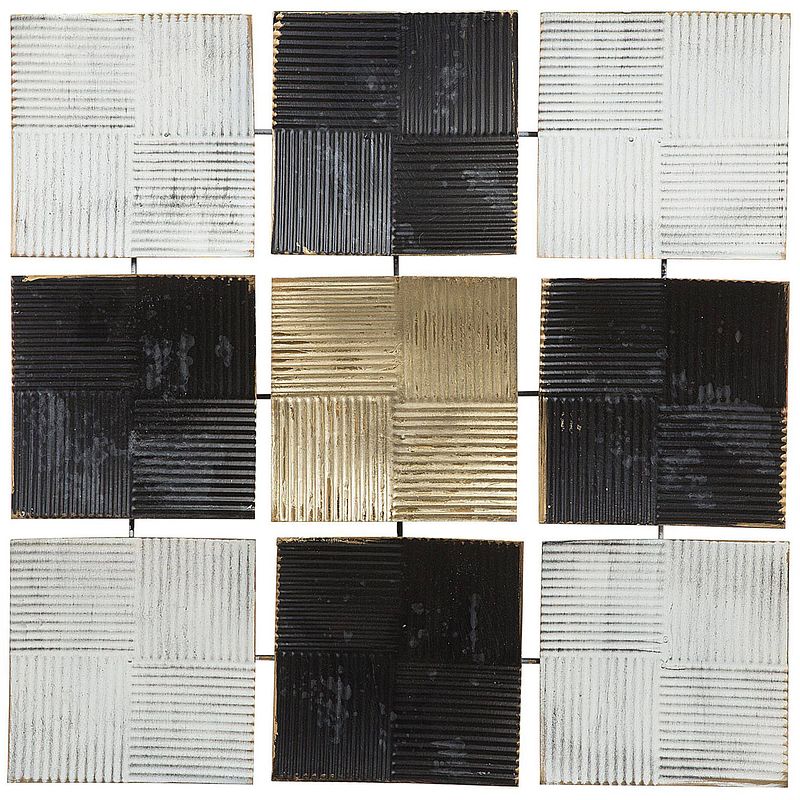 Foto van Beliani titanium - wanddecoratie-zwart-metaal