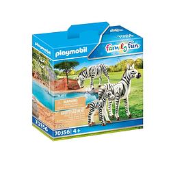 Foto van Playmobil family fun 2 zebra's met baby 70356