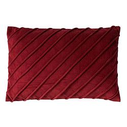 Foto van Dutch decor paco - kussenhoes velvet 40x60 cm merlot - rood - rood