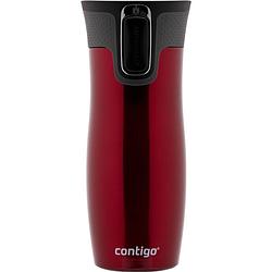 Foto van Contigo drinkfles west loop 470 ml rvs bordeaux/zwart