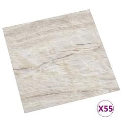 Foto van Vidaxl vloerplanken zelfklevend 55 st 5,11 m² pvc beige