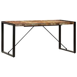 Foto van The living store eettafel antieke stijl - gerecycled hout - 160 x 80 x 75 cm