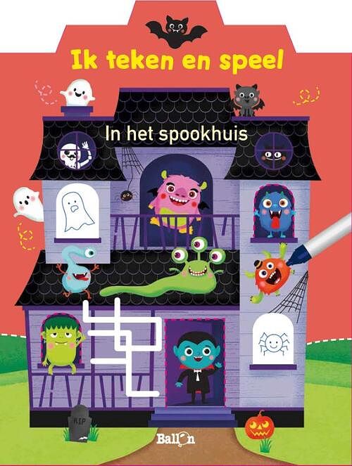 Foto van Ik teken en speel - in het spookhuis (wipe & clean) - paperback (9789403222462)