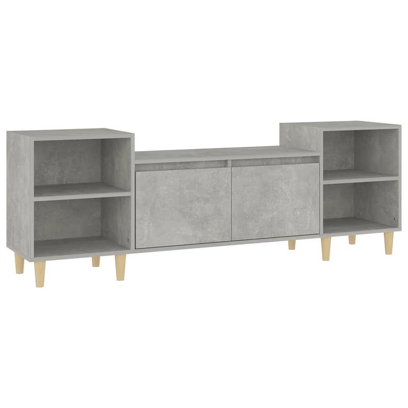 Foto van The living store tv-meubel betongrijs 160x35x55 cm - stevig en praktisch