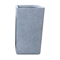 Foto van E'slite - bloempot curved square tall basic cement 28x60 cm