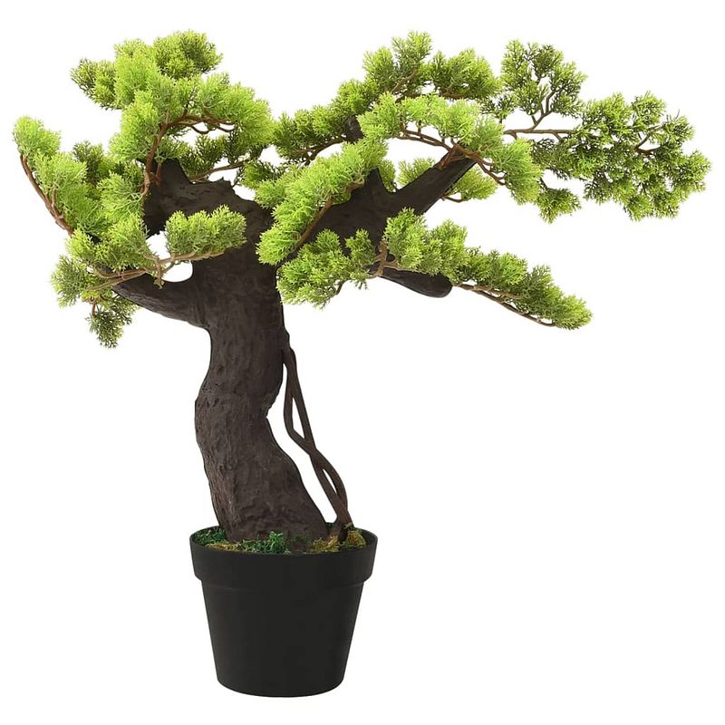 Foto van Vidaxl kunstplant met pot cipres bonsai 70 cm groen