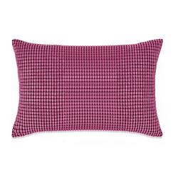 Foto van The living store kussens roze - set van 2 - 60 x 40 cm - velours stof - pp-katoenvulling - ritssluiting