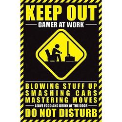 Foto van Pyramid gamer at work do not disturb poster 61x91,5cm