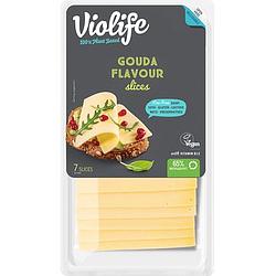 Foto van 25% korting | violife gouda flavour slices 9 stuks 140g aanbieding bij jumbo