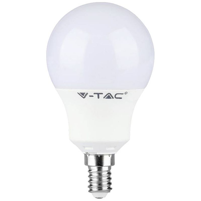 Foto van V-tac 212775 led-lamp energielabel f (a - g) e14 globe 4.80 w warmwit, rgb (ø x h) 35 mm x 88 mm dimbaar 1 stuk(s)