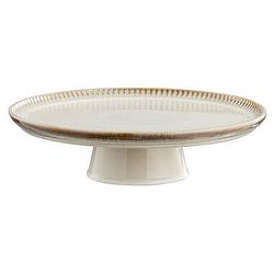 Foto van Taartplateau camille - beige stoneware - ø31 cm - leen bakker