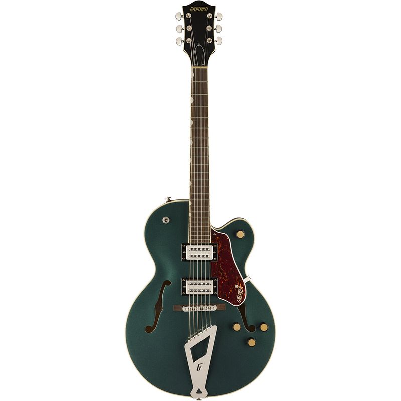 Foto van Gretsch g2420 streamliner hollow body cadillac green il semi-akoestische gitaar