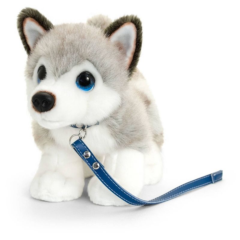 Foto van Husky honden knuffeldier grijs/wit 30 cm - knuffel huisdieren