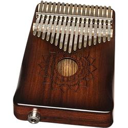 Foto van Stagg 17 keys professional e-kalimba mahogany natural met hoesje