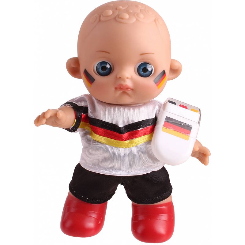 Foto van Falca voetbal babypop met schmink duitsland 20 cm