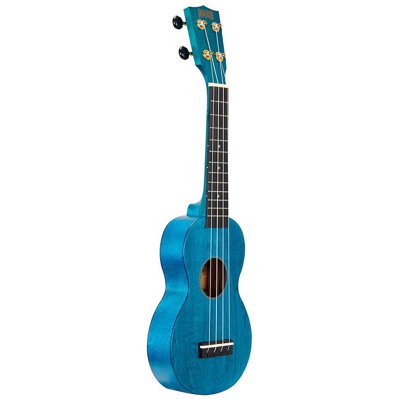 Foto van Mahalo ms1tbu slimline series sopraan ukelele transparent blue