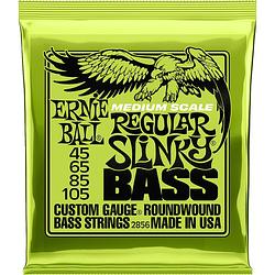 Foto van Ernie ball 2856 medium scale regular slinky bass 45-105 snarenset voor elektrische basgitaar