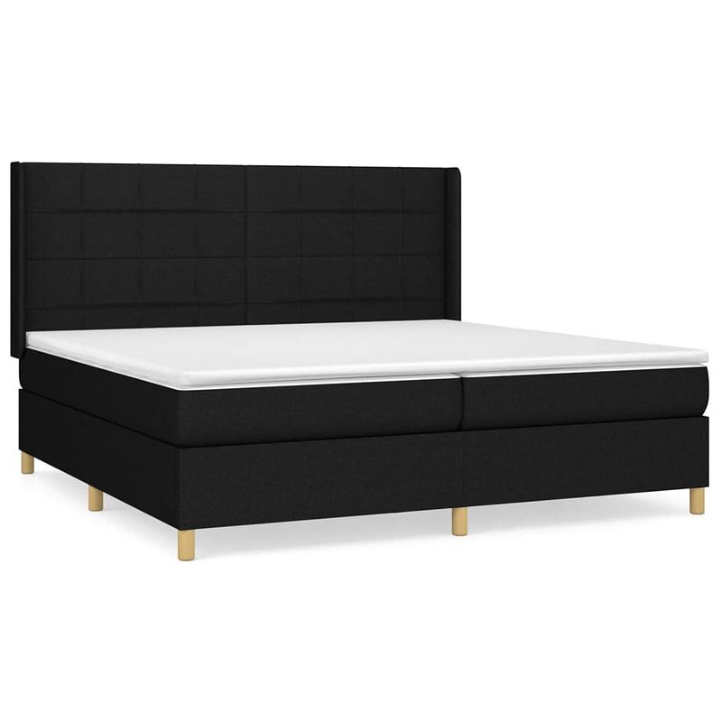 Foto van The living store boxspringbed - pocketvering - 203 x 203 x 128 cm - huidvriendelijke stof