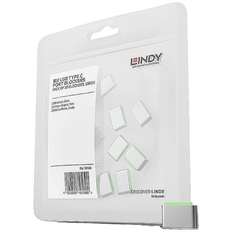 Foto van Lindy usb-c-poortsleutel set van 10 stuks groen zonder sleutel