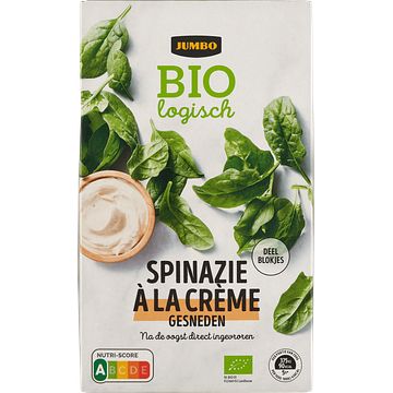 Foto van Jumbo biologisch spinazie a la creme gesneden 450g