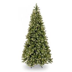 Foto van National tree company - poly bayberry slim kunstkerstboom hinged 213 cm met 450 led power connect