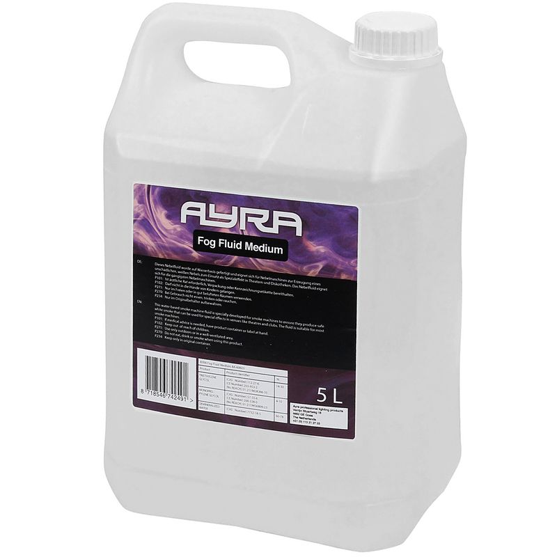 Foto van Ayra fog fluid medium 5 liter rookvloeistof