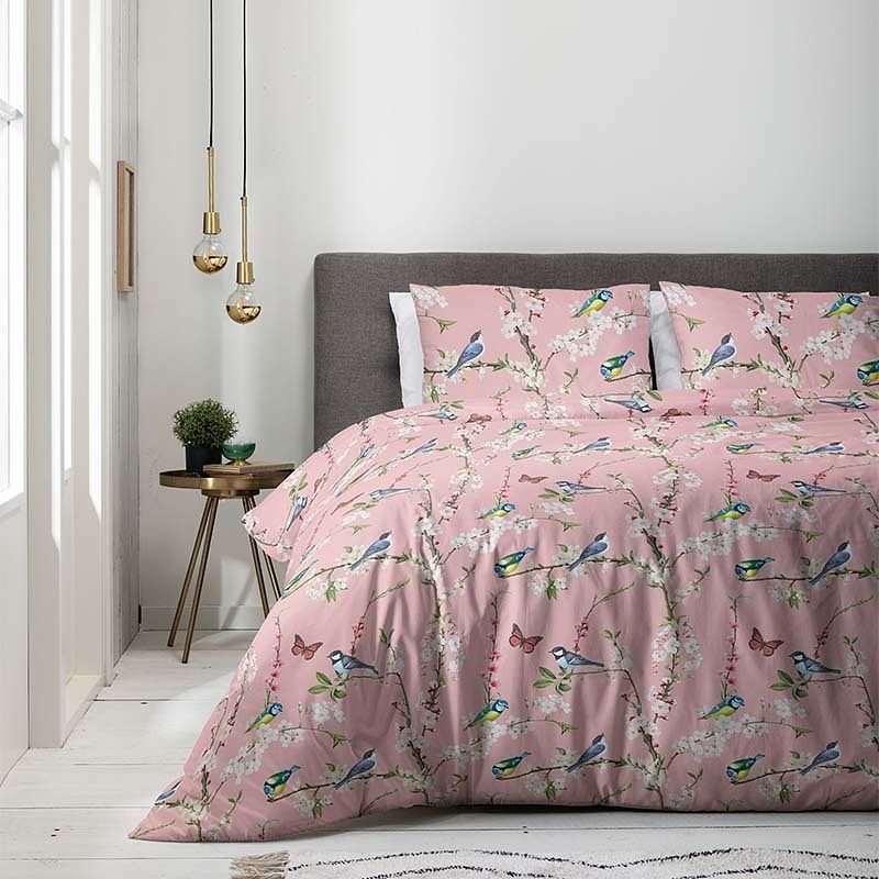 Foto van Luna bedding luna bird blossom dekbedovertrek 2-persoons (200 x 220 cm + 2 kussenslopen) dekbedovertrek