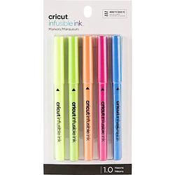 Foto van Cricut explore/maker infusible ink medium point 5-pack brights stiftset neon-pink, neonblauw, neon-oranje, neon-geel, neon-groen