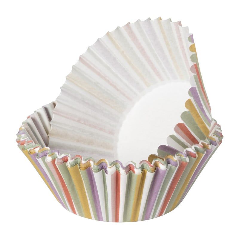 Foto van Cupcake set stripes - set van 24 - ø26 cm