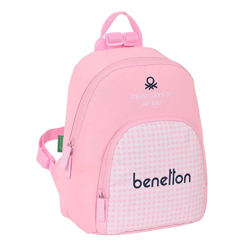 Foto van Kinderrugzak benetton vichy mini roze (25 x 30 x 13 cm)