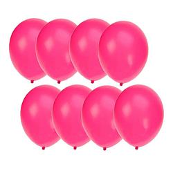 Foto van 75x stuks neon roze party ballonnen 27 cm - ballonnen