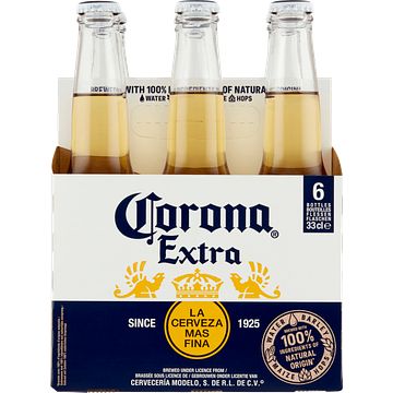 Foto van Corona extra mexicaans pils bier flessen 6 x 355ml bij jumbo