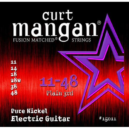 Foto van Curt mangan pure nickel 11-48 snarenset voor elektrische gitaar