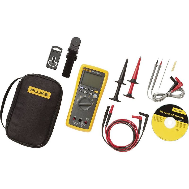 Foto van Fluke flk-3000fc/eda2 combo kit multimeter digitaal grafisch display, datalogger cat iii 1000 v, cat iv 600 v weergave (counts): 10000