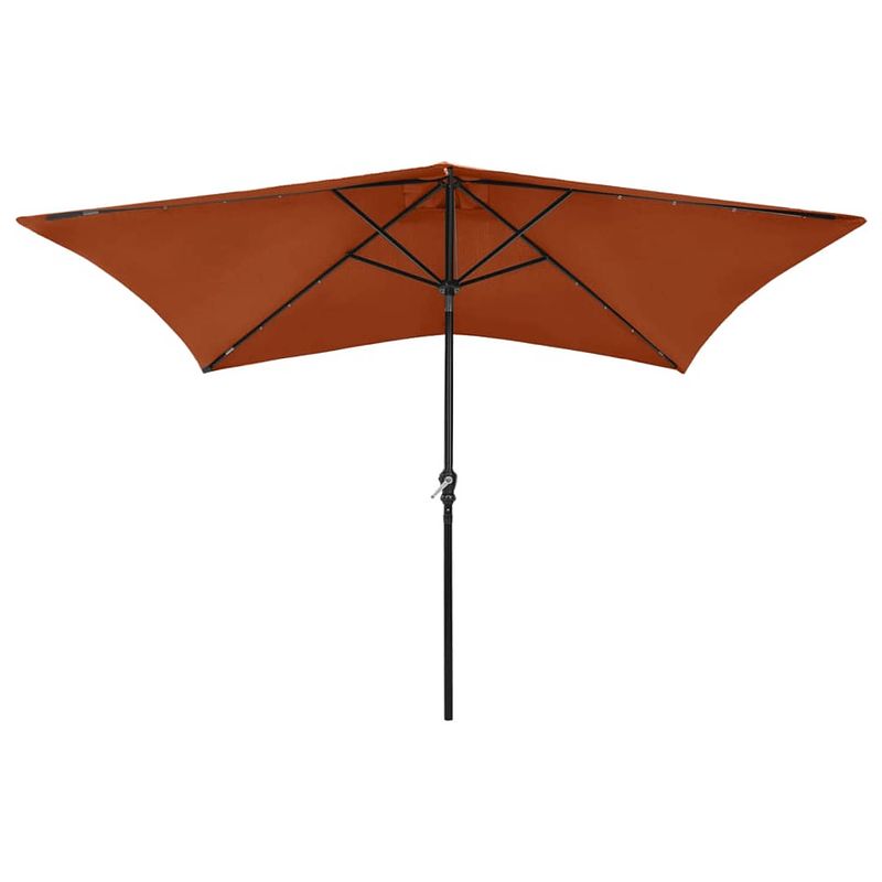 Foto van The living store parasol terracotta 200x300x247 cm - uv-beschermend en draagbaar